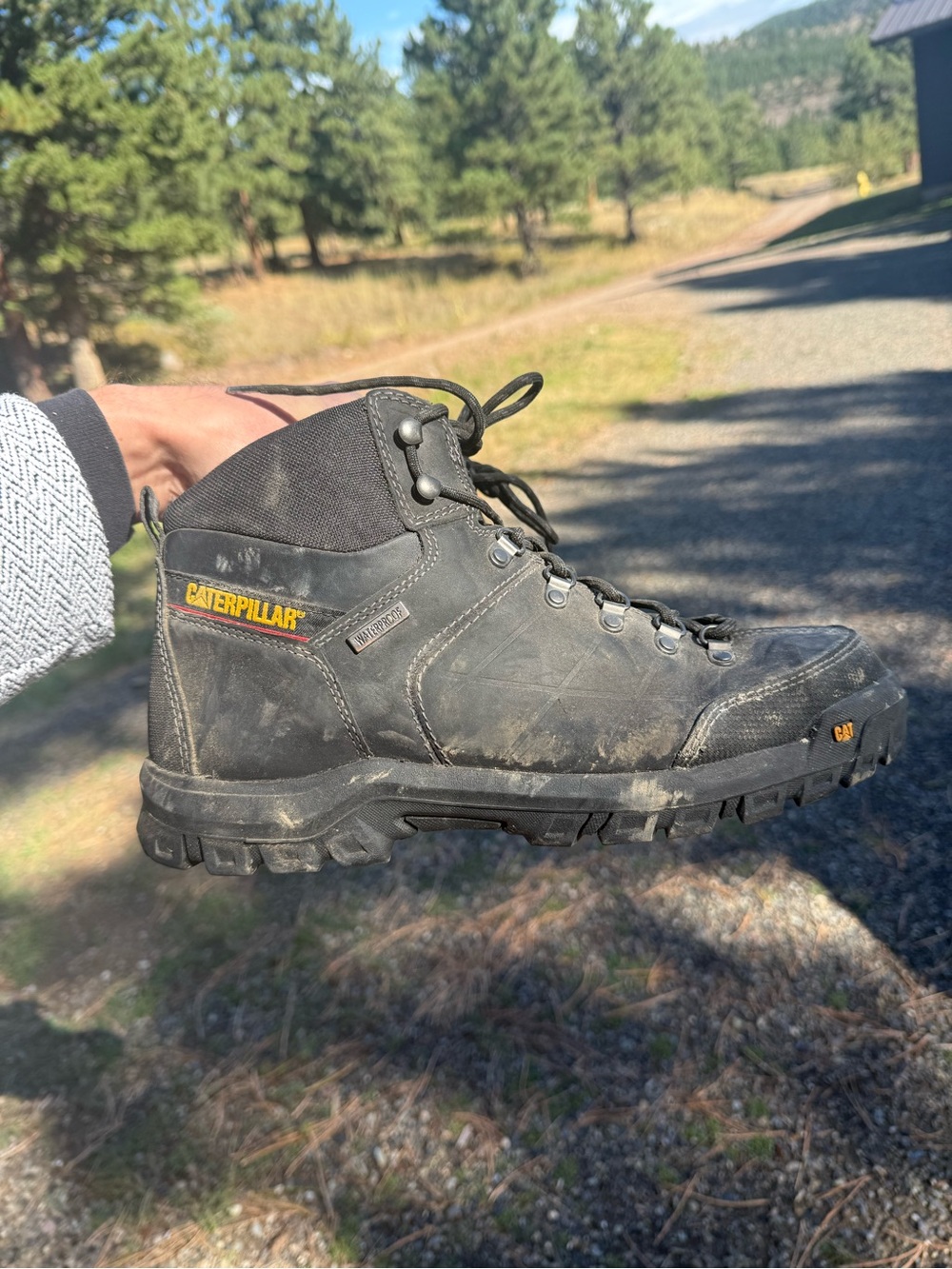 Cat steel toe work boots